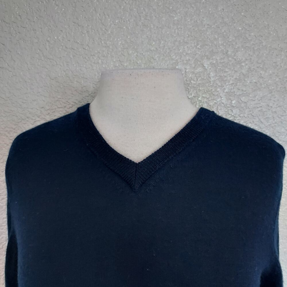 UNTUCKit Blue Merino Wool Sweater Size Small - Picture 3 of 10